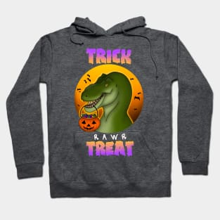 Trick Rawr Treat Halloween T. rex Hoodie